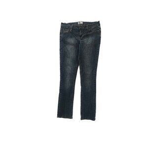 SO Straight Slim Jeans Women 13 Dark Wash Blue Denim Classic 18036